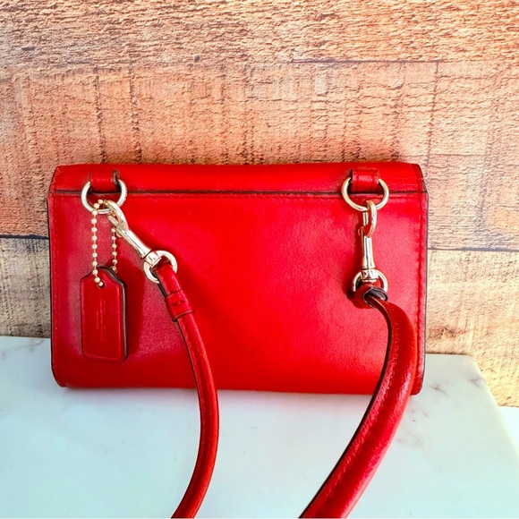 Coach Red Mini Slim Wallet Crossbody - Picture 2 of 14